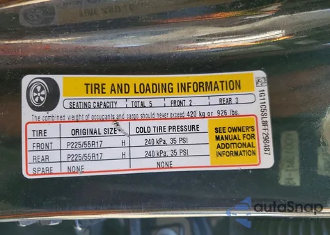 2015 Chevrolet Malibu 1Lt from USA, damaged, VIN 1G11C5SL8FF298487